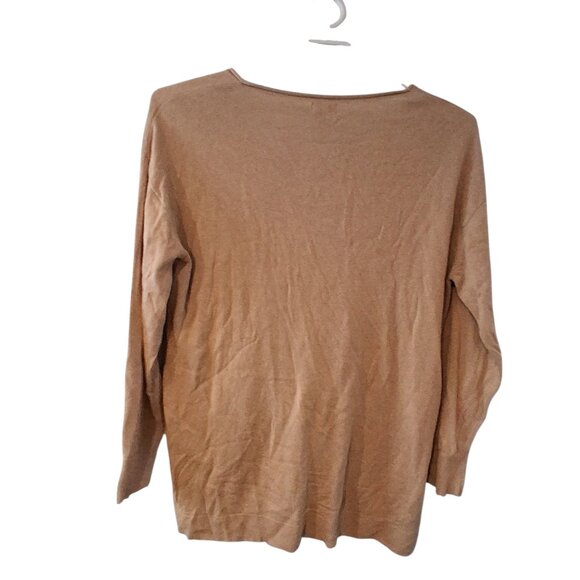 J Crew linen blend button tunic sweater womens XL tan - Picture 2 of 4